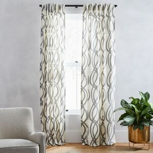 West Elm Accents - West Elm Curtains - Cotton Canvas Scribble Lattice West Elm Accents - West Elm Curtains - Cotton Canvas Scribble Lattice